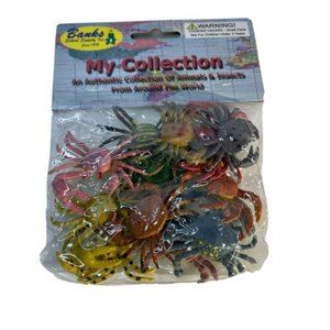 12 Plastic Approximately 1.5-2 Inches Crabs Figure Model Educational Animal Toys